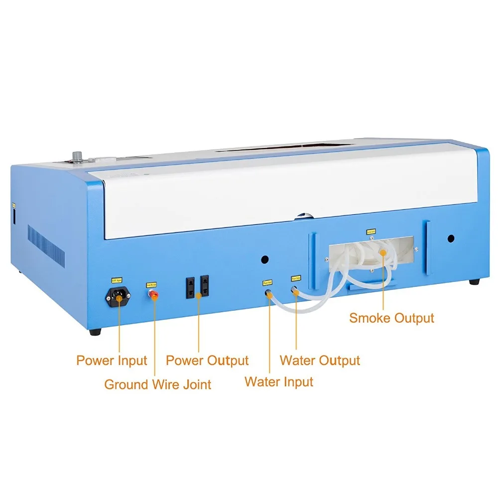 Лазерная гравировка машины 40 Вт CO2 лазерный гравер 300x200 мм лазерной резки с Вытяжной вентилятор USB Порты и разъёмы