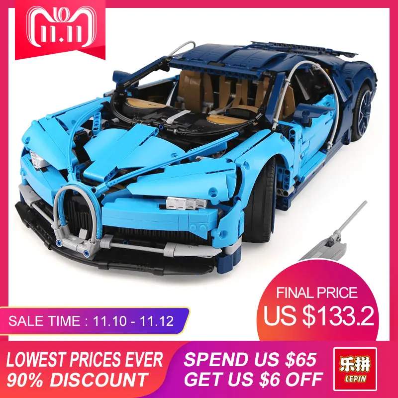 

DHL Lepin 20086D Technic Toys The 42083 Blue Racing Car with Motor Set Building Blocks Bricks Educational DIY Birthday Gifts