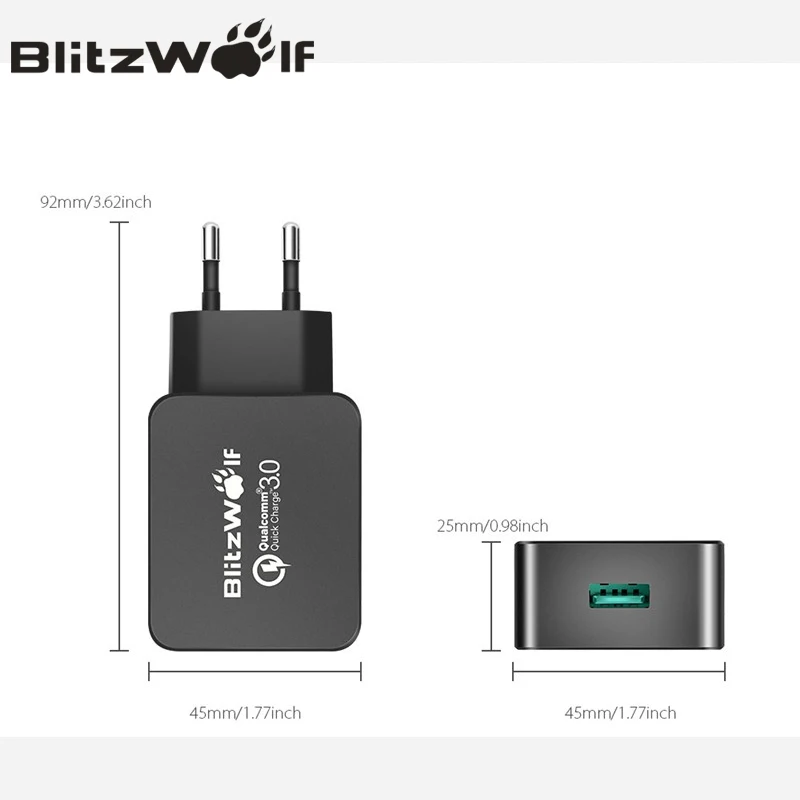 US $12.97 35% OFF|BlitzWolf 18W ue szybkie ładowanie 3.0 ładowarka ścienna telefon uniwersalny adapter dla Micro rodzaj usb C dla iPhone dla Xiaomi US $12.97 35% OFF|BlitzWolf 18W ue szybkie ładowanie 3.0 ładowarka ścienna telefon uniwersalny adapter dla Micro rodzaj usb C dla iPhone dla Xiaomi