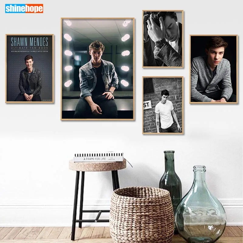 

Canvas Poster Custom Shawn Mendes Canvas Painting Poster Home Decor Cloth Fabric Wall Art Poster
