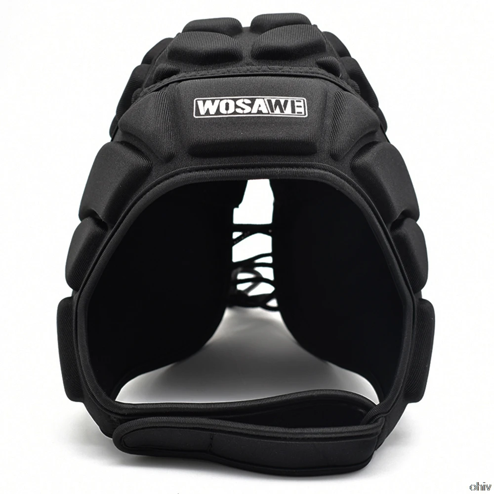 WOSAWE Football Soccer Goalkeeper Helmet Adjustable Rugby Cap Head Guard Goalie Hat Head Protector Cycling Sking Skateboard