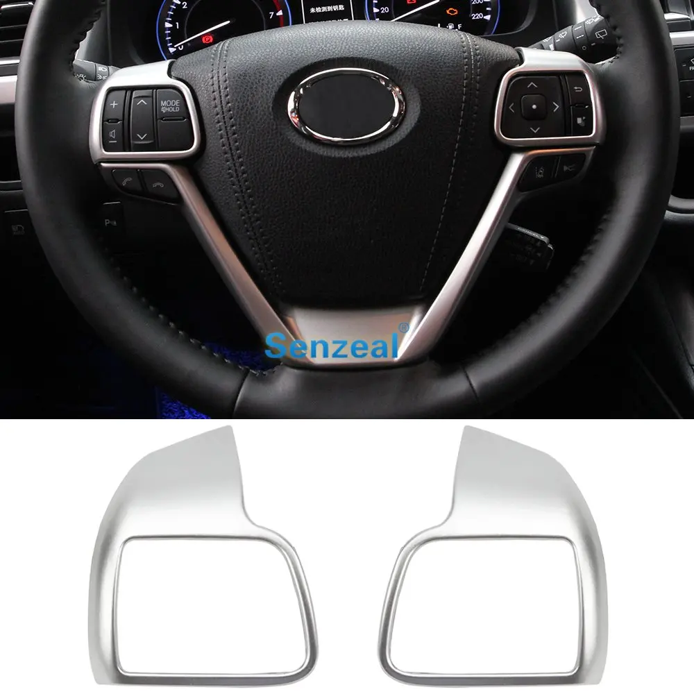 SENZEAL 2 шт. накладка на рулевое колесо ABS для Toyota Highlander 2014 2015 2016 2017 2018 2019
