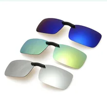 rectangular aluminium magnesium alloy Polarized sun Lens MEN DRIVING Clip on sunglasses Prescription glasses Polarized Clip-On