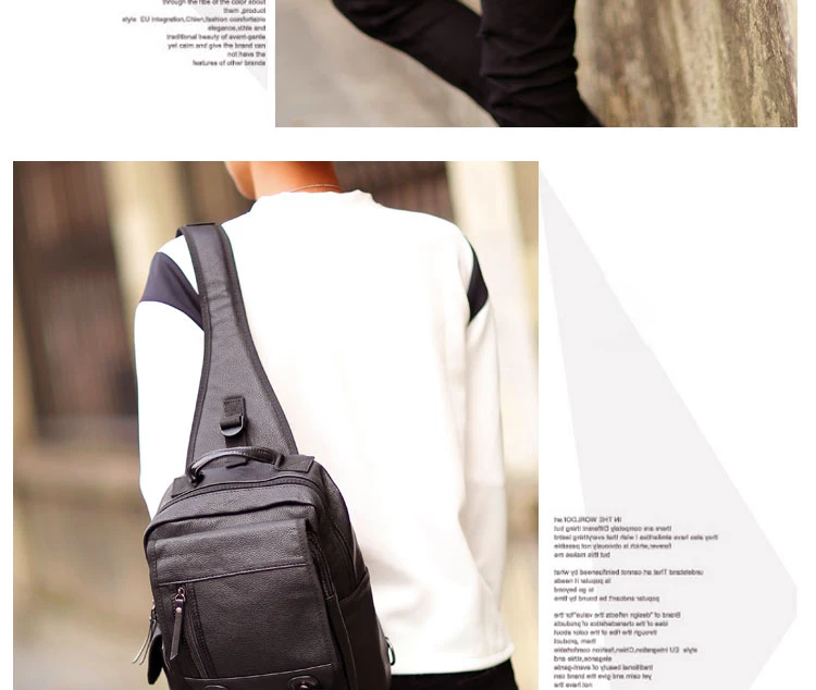 Дизайнерская мужская нагрудная сумка из искусственной кожи, винтажная мужская сумка через плечо, простая повседневная сумка через плечо, сумки для путешествий