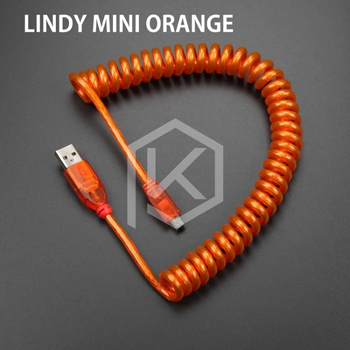 LINDY кабель провод механическая клавиатура GH60 USB кабель mini USB порт для покера 2 GH60 Комплект клавиатуры DIY - Цвет: Lindy Mini Orange