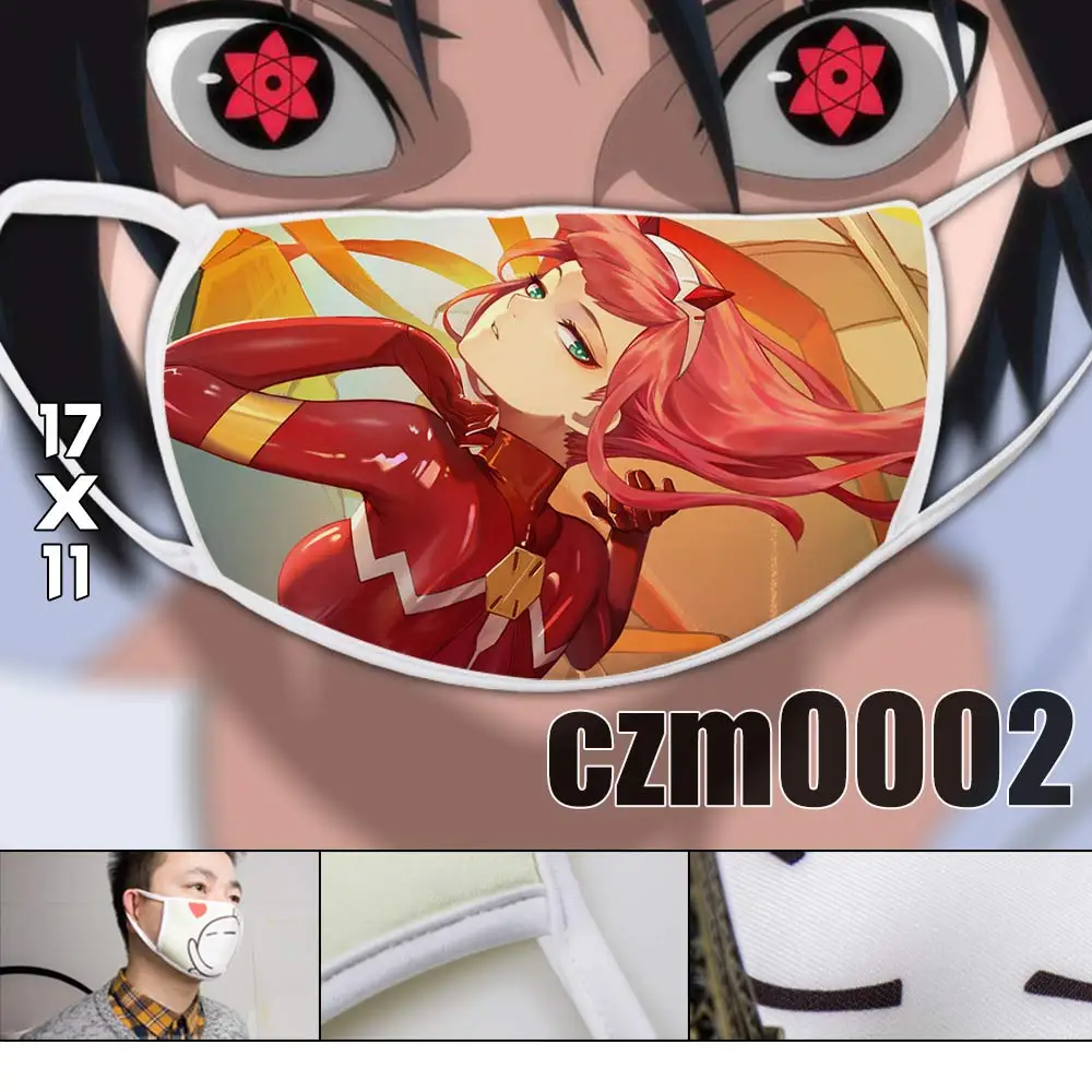 

Eshop Anime Darling in the Franxx Zero Two Reusable Fashion Face Mouth Mask Cotton Washable Masks Trendy Anti-haze Anti Dust