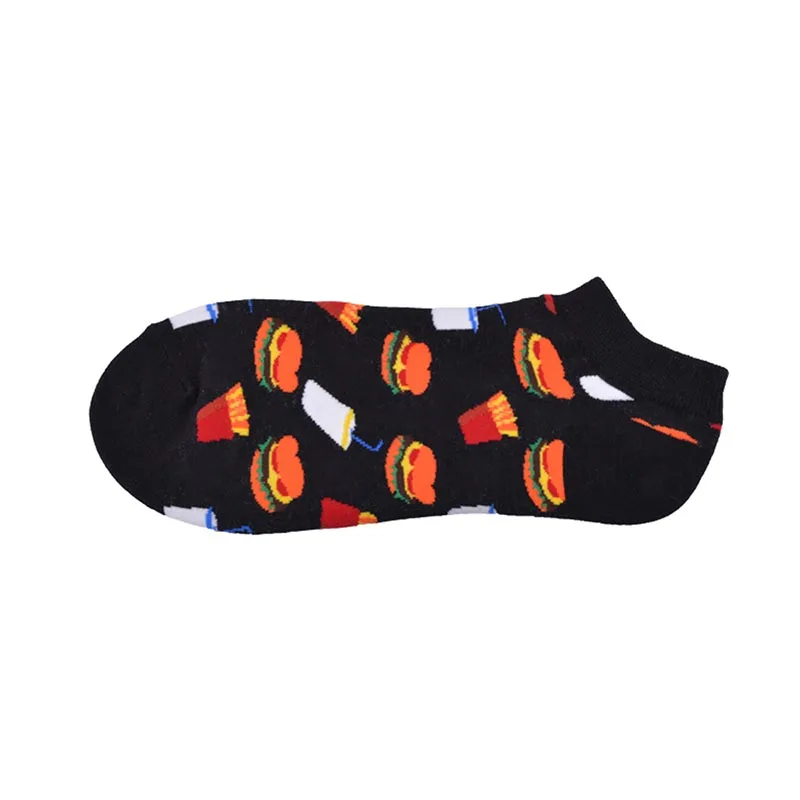 Мужские повседневные короткие носки, коллекция года, цветные носки из чесаного хлопка, темные носки-башмачки унисекс с геометрическим рисунком обезьяны, Skarpetki