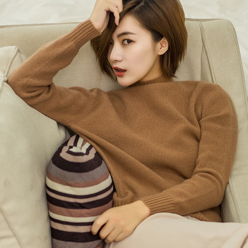 adohon 2017 womens winter Cashmere sweaters and auntmun women knitted Pullovers High Quality Warm Female Turtleneck Solid Casual