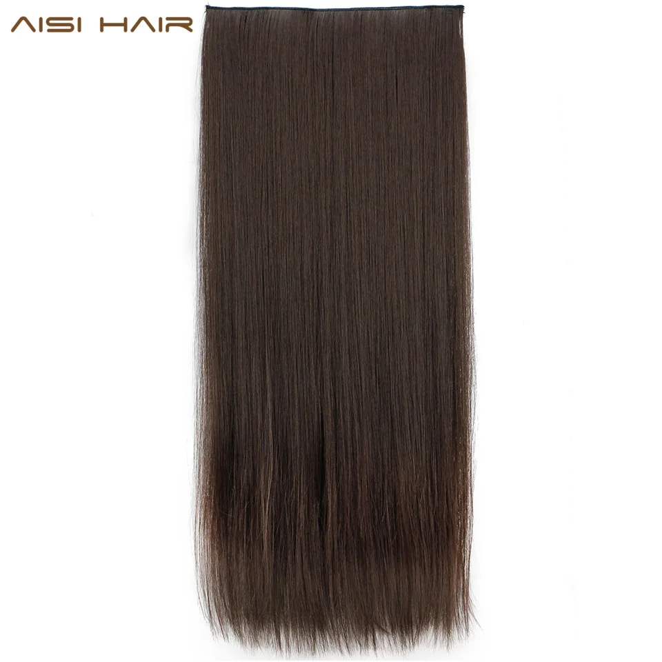AISI HAIR 5 clips/piece Natural Silkystraight Hair Extention 24\