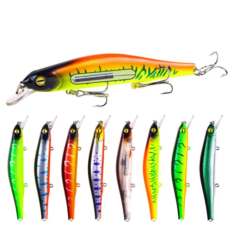 

2018 Hot Model Magnetic Guide Ring 12.5cm/17.7g Fixed Weight System Fishing Bait Hard Dive 1.5 m Quality Wobblers Minnow