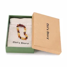 Baltic янтарный браслет для взрослых(многоцветный сырой)-2 размера