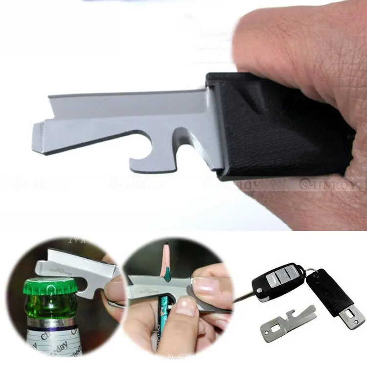 

5 in 1 Mini Stainless Steel Multi-Purpose EDC Pocket Survival Tool Screwdriver Keyring
