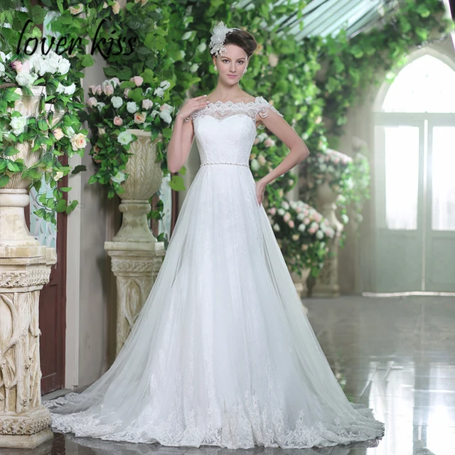 Lover Kiss Robe De Princesse 2018 A Line Off The Shoulder White Lover Kiss Robe De Princesse 2018 A Line Off The Shoulder White Lace Wedding Dresses