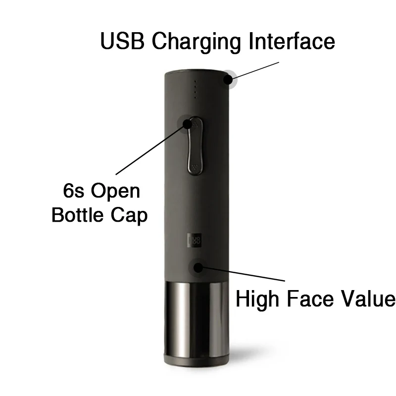 Cena Oryginalny Xiaomi Huohou automatyczny otwieracz do butelek wina zestaw korkociąg elektryczny z aluminiowym nożem na domowy hotel wesele 6s otwarty