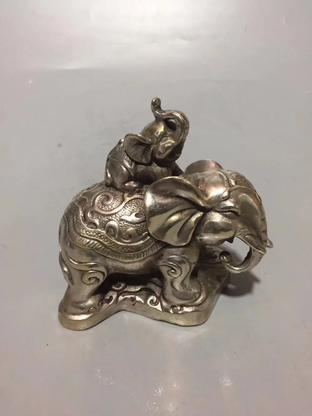 

Collection tibet silver 2 elephant statue,Home/office desk decoration elephant sculpture