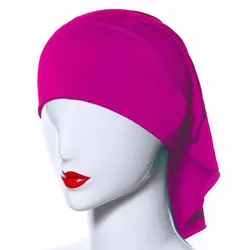 Для женщин мусульманский хиджаб шапки Soft Comfort внутренняя Исламская под шарф Шапки 20 Цвета