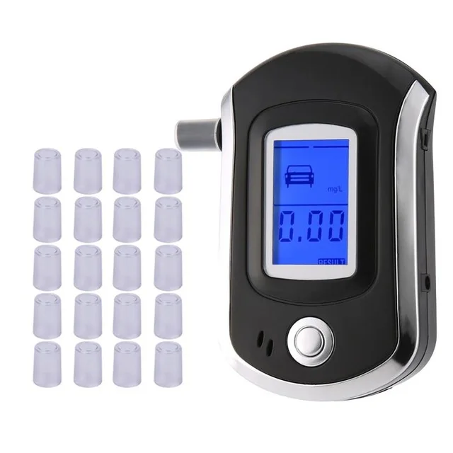 

Police LCD Display Digital Breath Quick Response Breathalyzer for the Drunk Drivers alcotester with 6/21 Mouthpieces dfdf