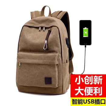 

011318 new hot canvas backpack for travelling student school bag