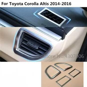 

Car garnish cover detector trim ABS matte middle side Air conditioning switch Outlet For toyota Corolla Altis 2014 2015 2016