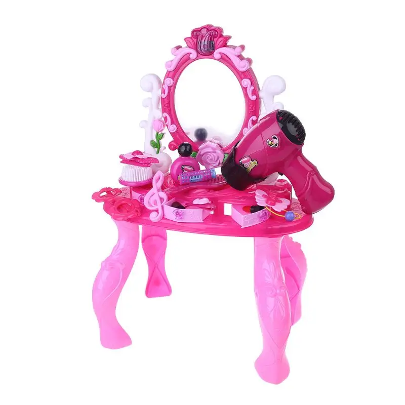 Моделирование комод макияж туалетный столик комплект для принцессы маленьких девочек развивающие мебель игрушечные лошадки подарок