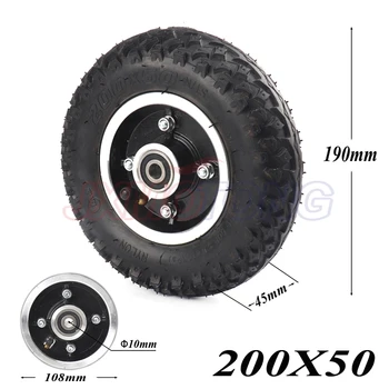 

Tire Size 8X2" and Inner Tube 200X50 Full Wheels Off Road Tyre for Electric Scooter Wheel Chair Truck Pneumatic Trolley Cart