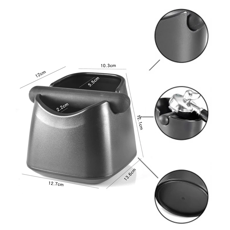 

High Quality Coffee Drum Barrel Black Plastic 13.6*12.7*12.1CM Small And Convenient More Durable Easy To Use