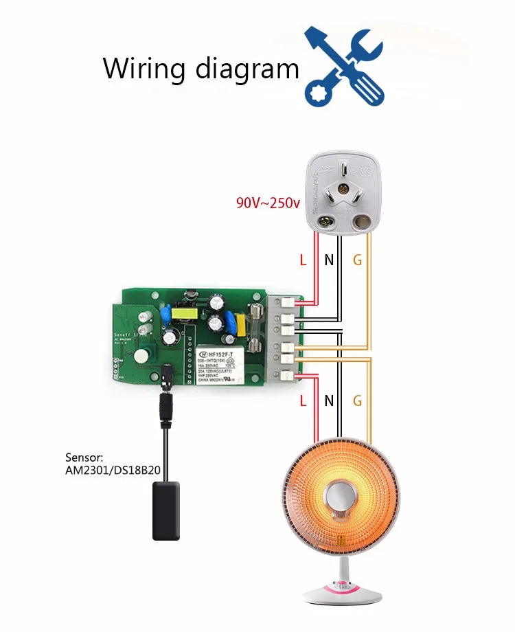 Itead Sonoff TH-TH10/TH16 WiFi умный переключатель дистанционного управления Смартфон Датчик температуры и влажности для умного дома