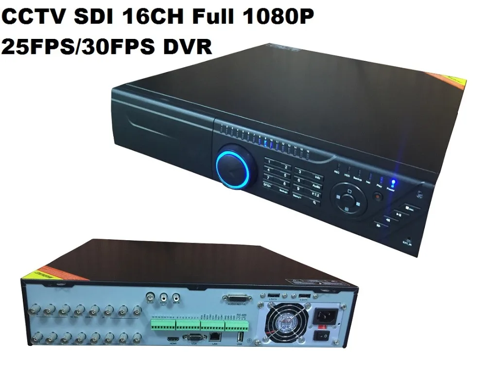  CCTV 16CH Full 1080P 25 fps HD SDI DVR HDMI Realtime Recording 8*SATA For SDI Camera 