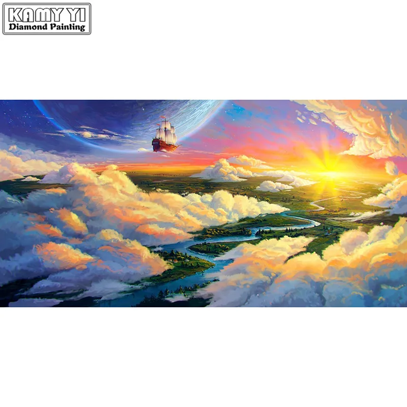 5D DIY Diamond Painting &quotCloud sea&quot Embroidery Full Square/Round Cross Stitch Rhinestone Mosaic XY1 | Дом и сад