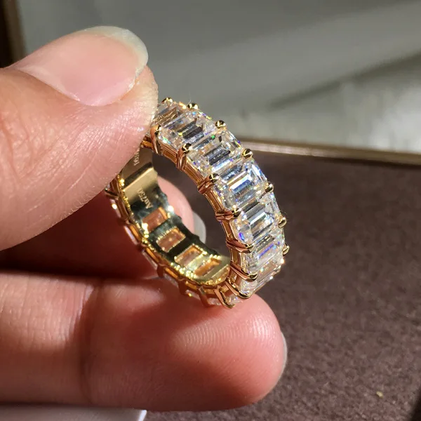 Уникальное стильное серебряное роскошное женское кольцо с белым цирконием, обручальное коктейльное кольцо, обручальные кольца