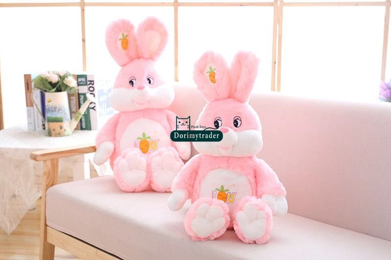 Dorimytrader New Lovely 150cm Huge Soft Cartoon Rabbit Plush Doll Stuffed Anime Bunny Toy Animals Pillow Baby Gift 59inch DY61688(11)