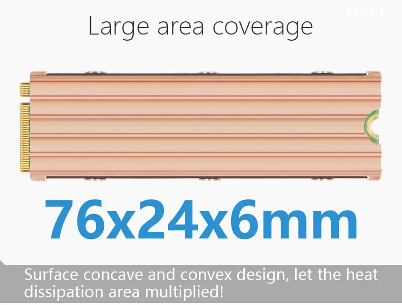 JEYI охлаждения военный корабль медь M.2 радиатор NVME теплоотвод NGFF M.2 2280 алюминиевый лист теплопроводность кремния вафельное охлаждение