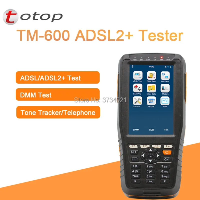 

TM-600 ADSL/ADSL2+ Tester, DMM Test + Tone Tracker (Cable Tracker) Function, TM600ADSL2+ Tester