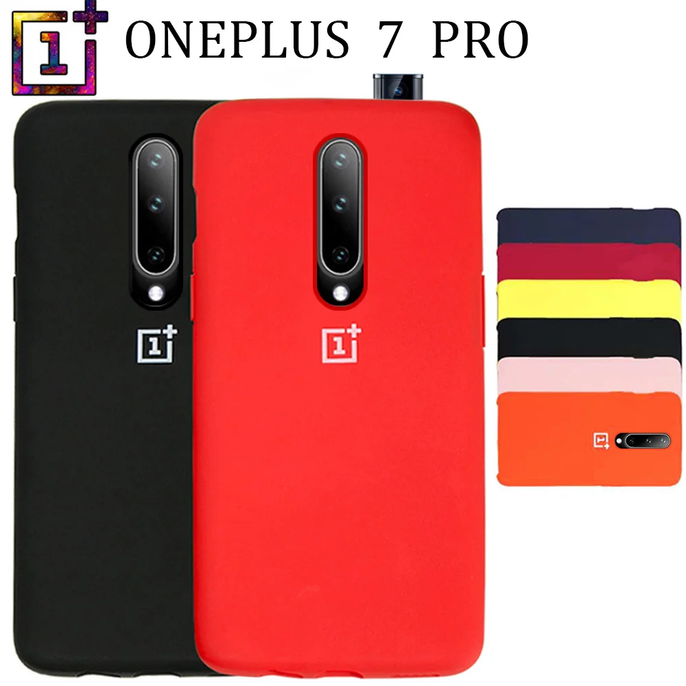 

Oneplus 7 Pro Case Soft Liquid Silicon Back Cover Oneplus 7 Pro 6 6T Case capa Ultra Thin Matte 360 Degree Full Protective Funda