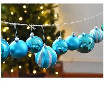 Рождественские украшения для дома пластиковые стеклянные печатные логотипы Рождественский подвесной шар