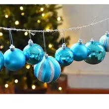 Рождественские украшения для дома пластиковые стеклянные печатные логотипы Рождественский подвесной шар