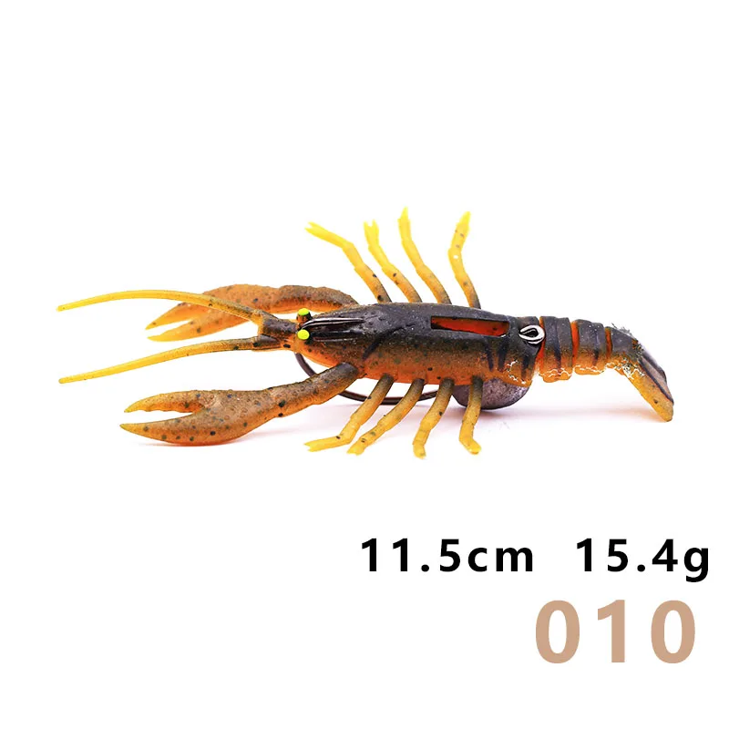 2 шт. crazy Crawfish Мягкая наживка для рыбалки, приманка для рыбной ловли, сигнальная головка раков, новинка, ТПЭ резиновый шарнирный хвост для zander pike - Цвет: HA-010