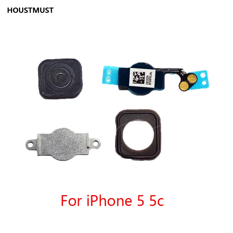 HOUSTMUST 1 шт. Кнопка основного меню с гибким кабелем для iPhone 5 5C 5S 6 6plus 6s Plus, 7, 7 plus, с кнопкой домой гибкий в сборе