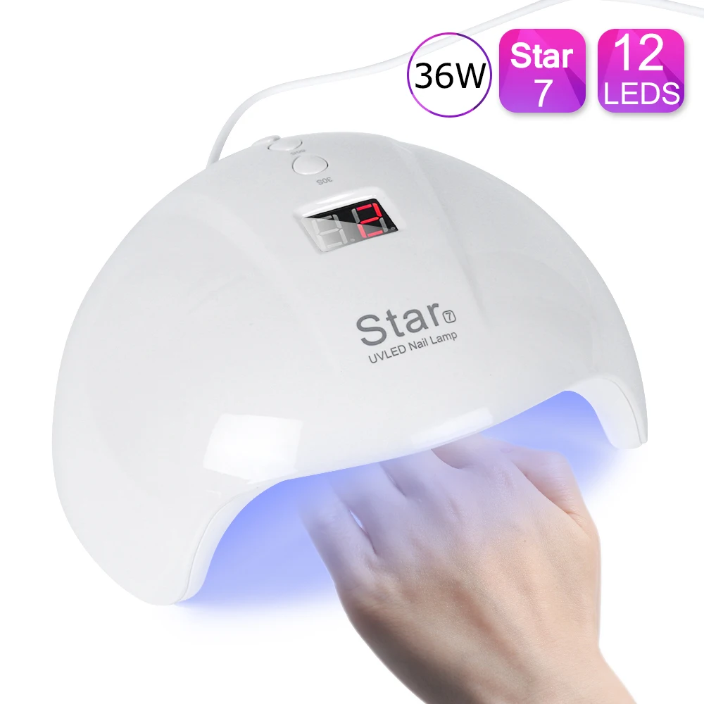 

36W Nail Dryer UV LED Lamp Curing Gels Polish Sun Light Drying Manicure Smart Infrared Sensor USB Lamps Nail Art Tools TRStar7