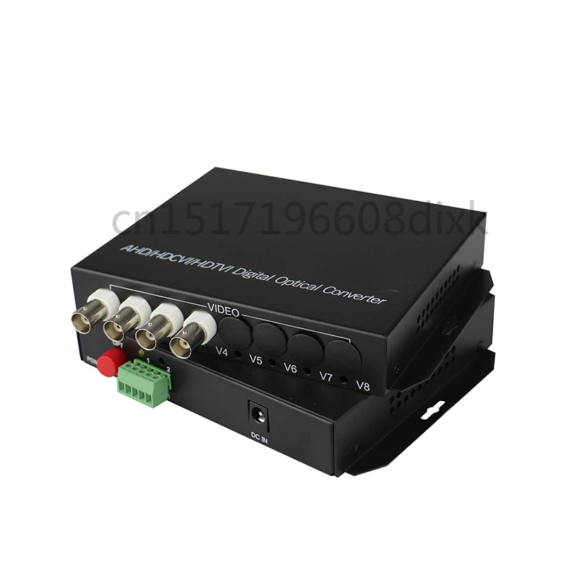 

HD video AHD CVI TVI Fiber optical converter, 4-CH 720P 960P video fiber optic transmitter with reverse RS485 data