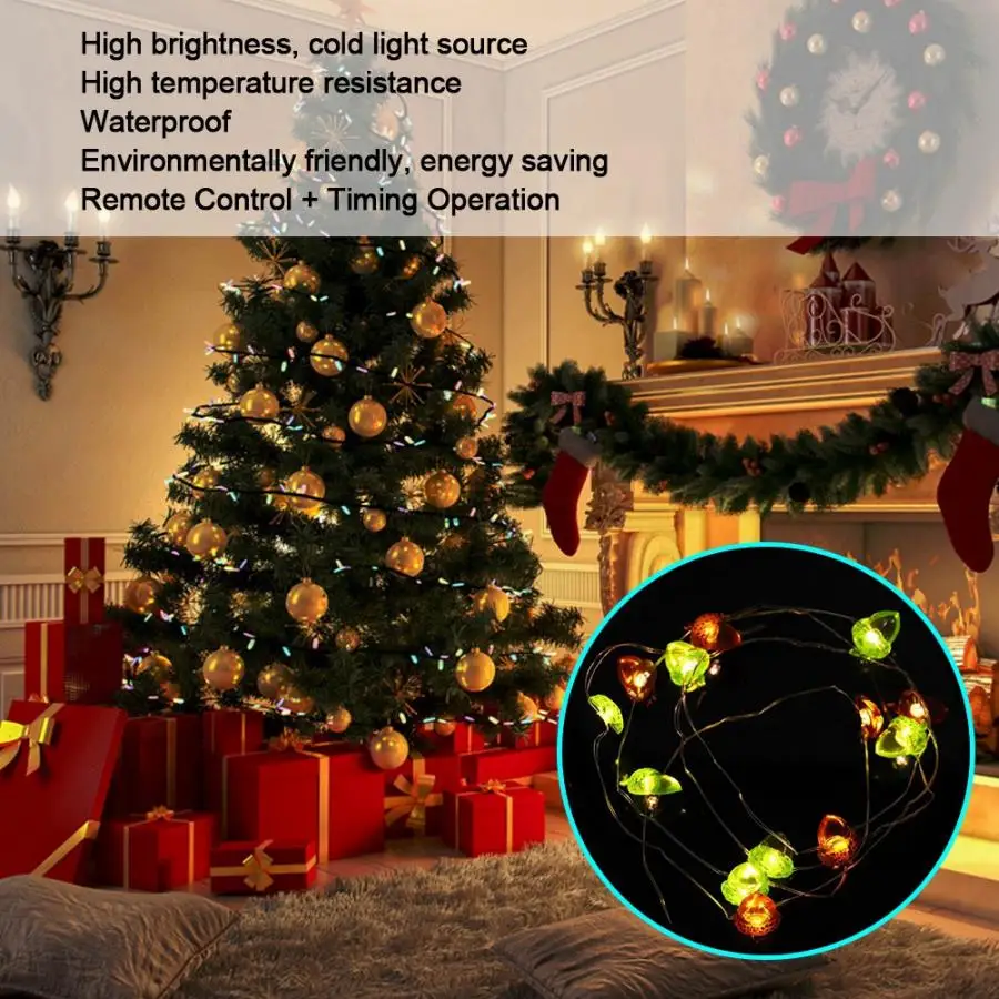 

String Strawberry Light 3Meters 30LEDs Strawberry Waterproof Wire String Lights Decoration Lamp Remote Control