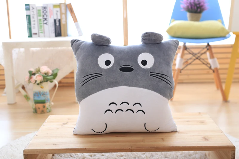 Плюшевая подушка Totoro, многофункциональная, 3 в 1, подушка Totoro, ручная теплая подушка, подушка для малышей, детское одеяло, мягкая аниме фигурка, игрушка