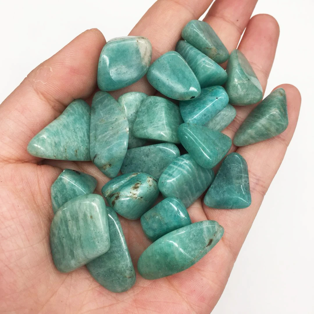 

crystal quartz tumbled stones Reiki minerals amazonite stone decoration stones