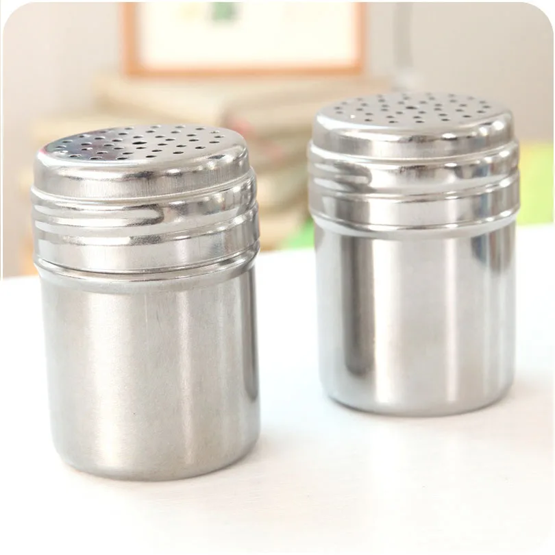 Stainless Steel Kitchen Salt Pepper Paprika Shaker Seasoning Container