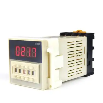

2 Groups DH48S-2ZH Power on Time Delay Relay 8-Pin SPST 0.01S-99H99M 220V/110V/380V/12V/24V with Socket