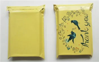 

Yellow Color "Thank You" Envelope Mailing Bag Express Bag Bird Poly Bags Clothing Packing Bag wen6815