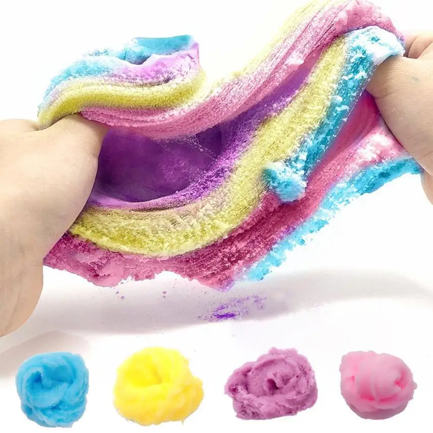 Crystal dynamic Sand Colorful galaxy Cloud Fluffy Slime Squishy Putty