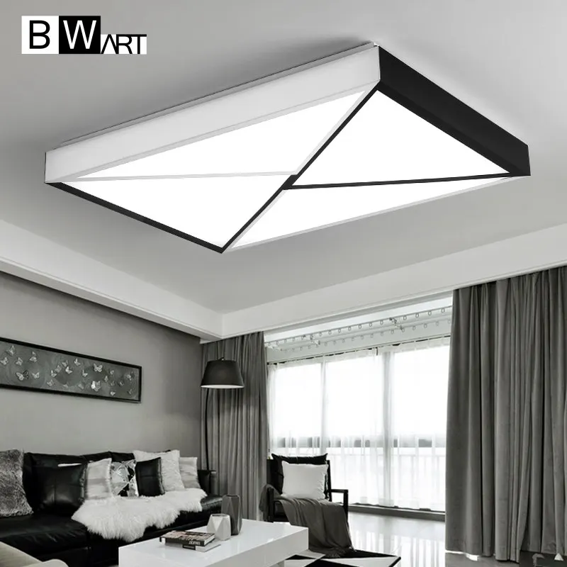

BWART Modern Ceiling chandelier lights for living room bedroom White Black chandelier Lighting Modern lustre lamparas colgantes