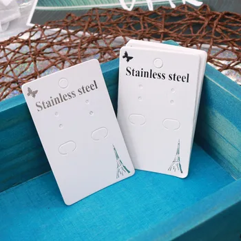 

Blank Earring Jewelry Packaging Card 5*8cm Stainless steel Ear Ornament Packing Card Paper Earing/Necklace Dec