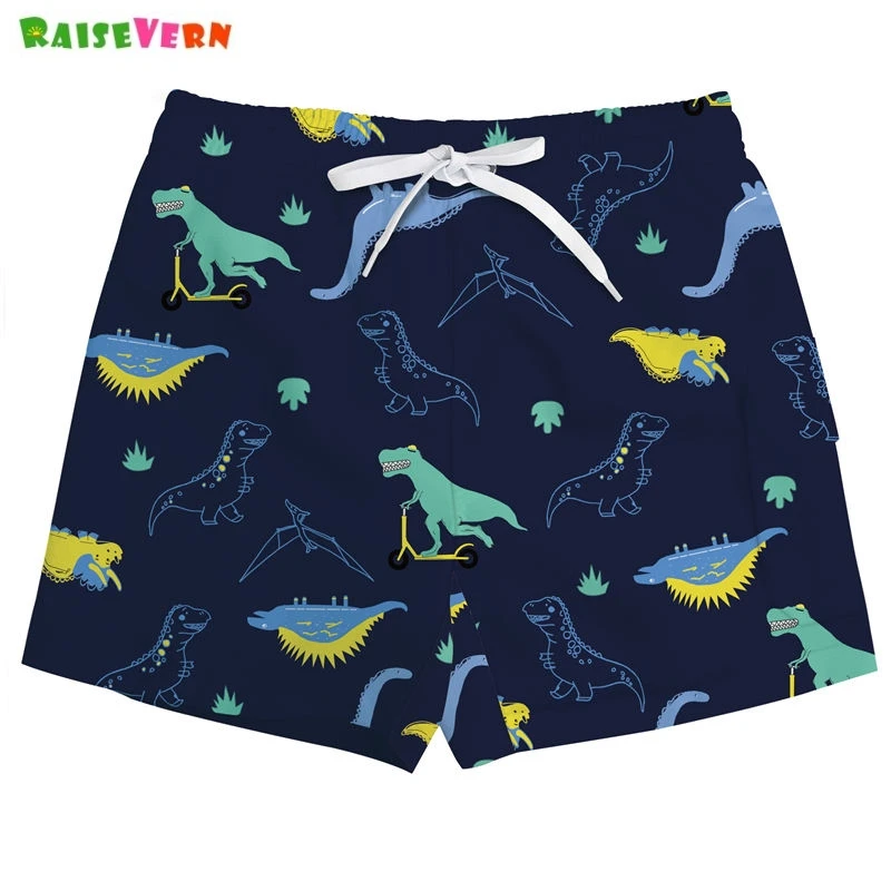 

Children Board Shorts Boy Beach Shorts 4 6 8 10 Year Cartoon Dinosaur Summer Casual Elastic Waist Boys Pants